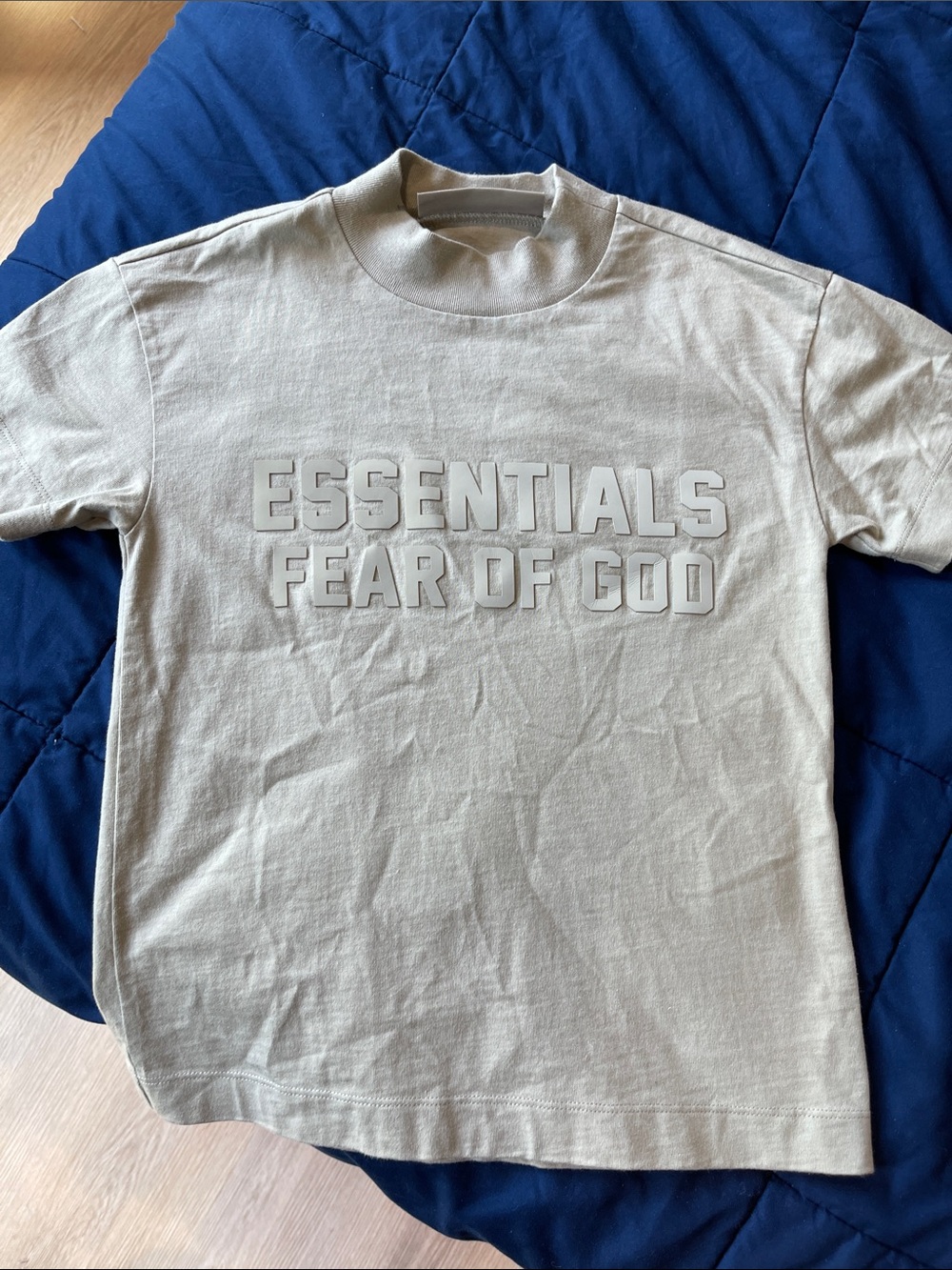 Fear of God Essentials Short Sleeve Tee in Light Beige